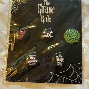 Grave girl pins